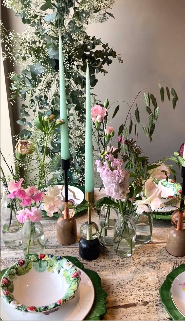 Brudebuket i vild mark stil