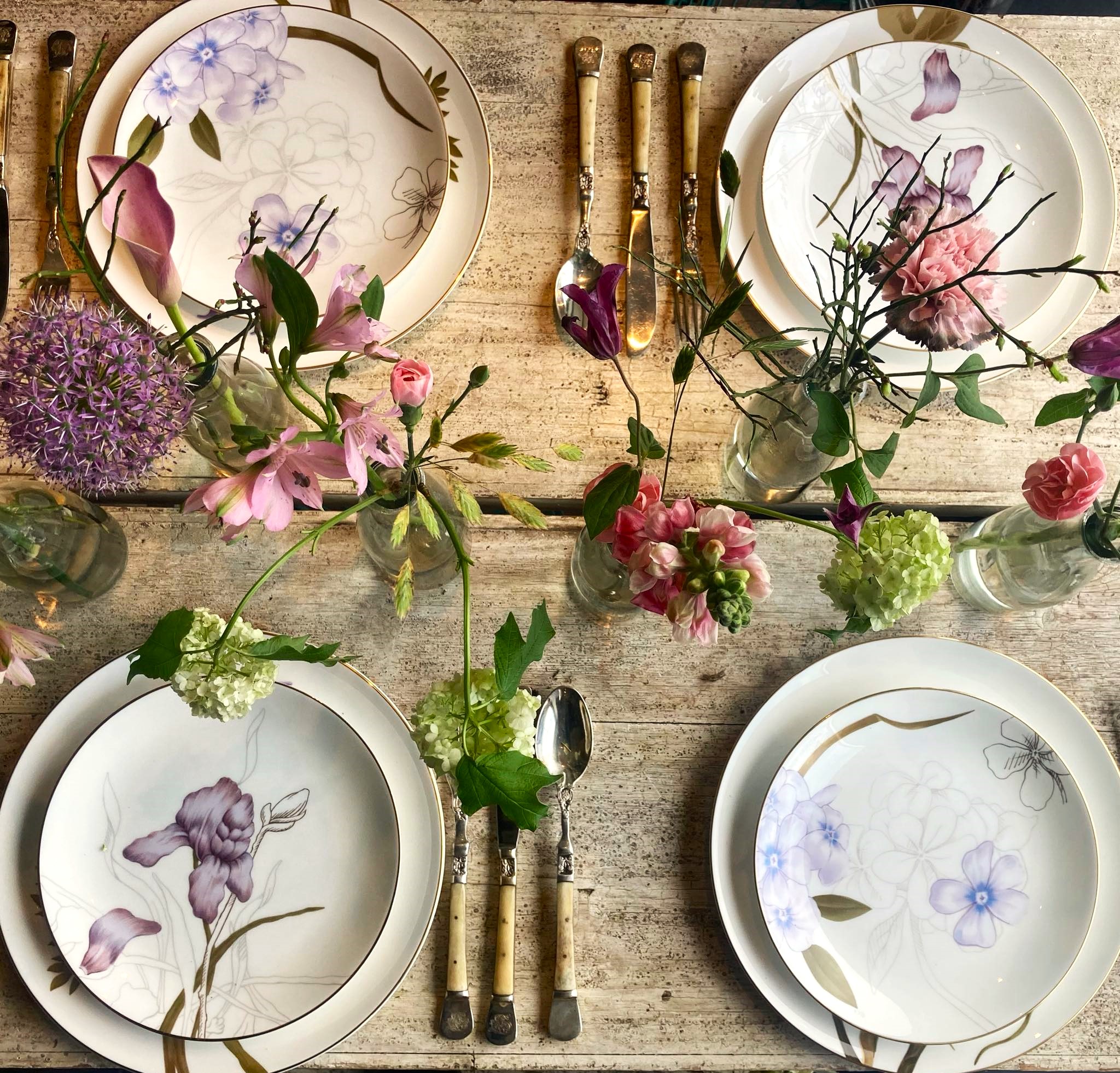 Boho brudebuket med hvid brud 