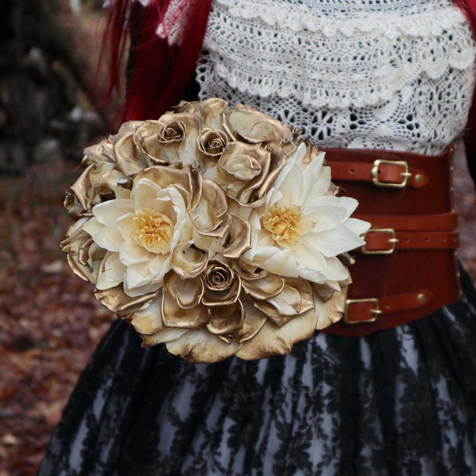 brudebuket i steampunk stil